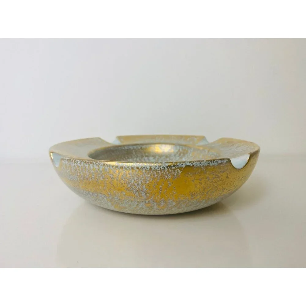 Stangl Large Round Pottery Ashtray, Mid Century Modern, Stangl Ashtray